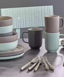 Ritzenhoff & Breker Tafelservice, 8-teilig Jasper | Taupe / Weiß