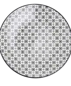 for friends Dessertteller Juna | Schwarz / Weiß 21,5|cm