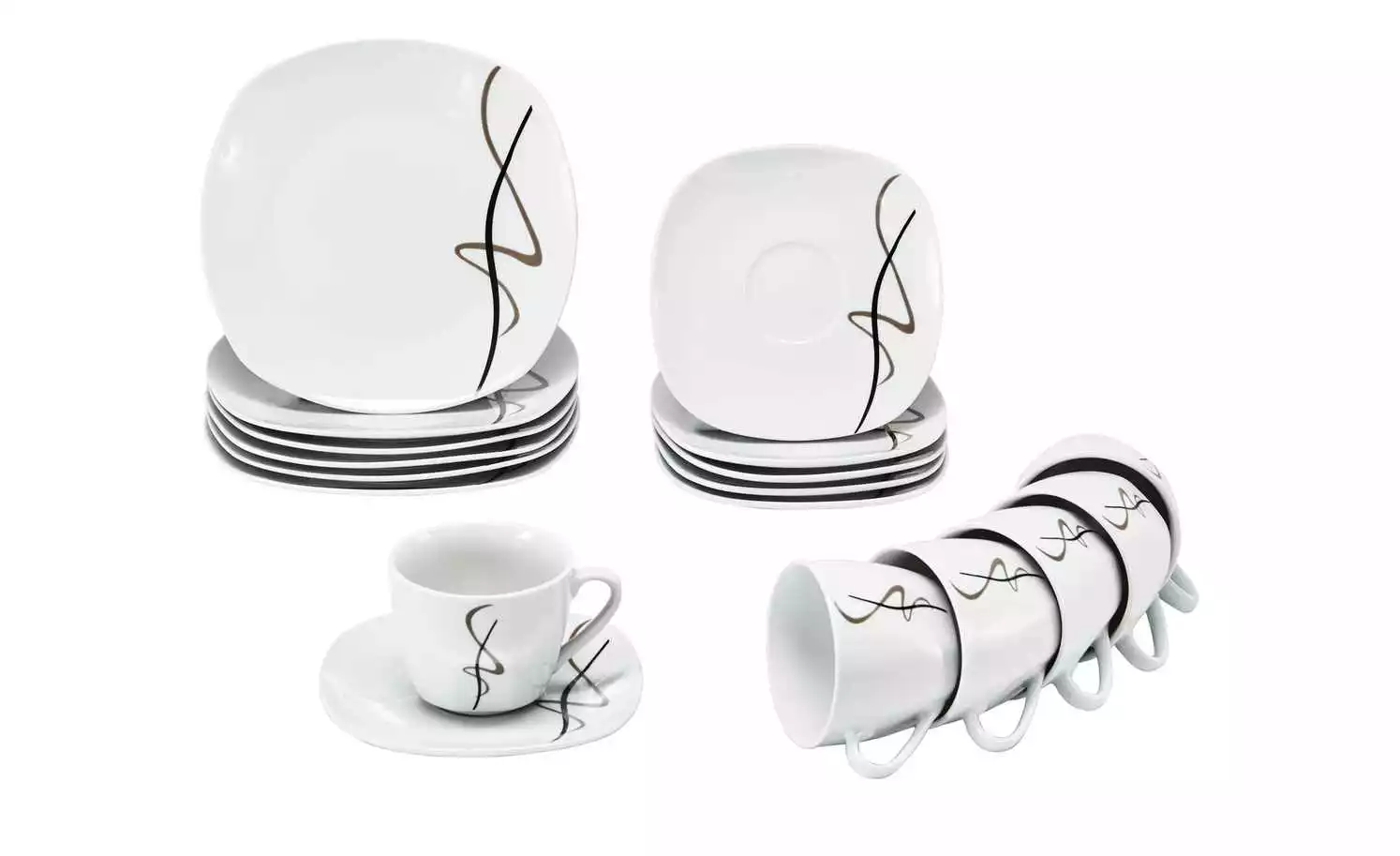 KHG Kaffeegeschirr, 18-teilig Pamela | Kaffeeservice